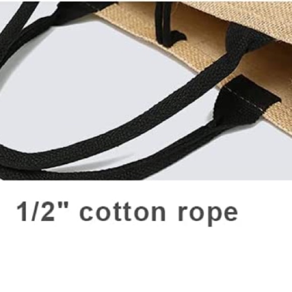 BRAND NEW LARGE STYLISH BURLAP BEACH BAG NWT - Picture 6 of 8